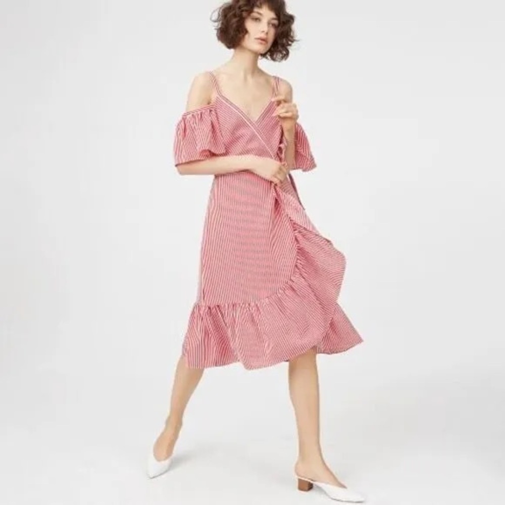 Club Monaco Midi Wrap Dress